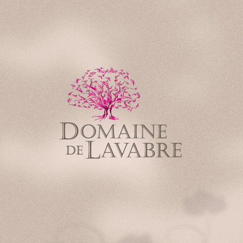 Création du logo Domaine de Lavabre avec illustration d'un arbre centenaire - Charte graphique pour plaquette et site web