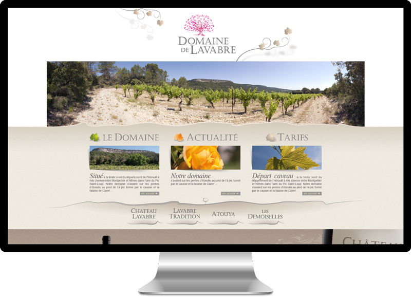 Charte graphique web du site du Domaine de Lavable
