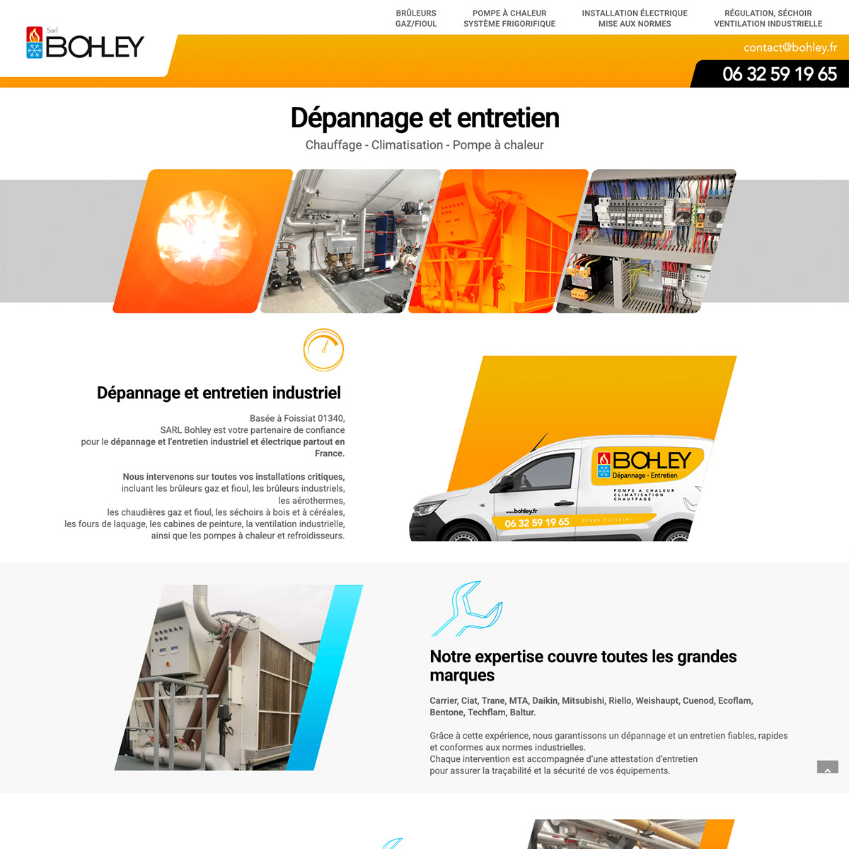 Site internet wordpress d'un artisan chauffagiste dépanneur et installateur