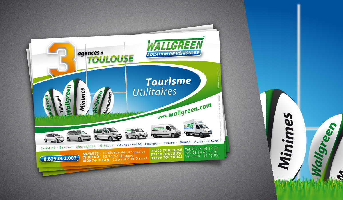 Création du flyer commercial pour Wallgreen Montpellier - Design Pygmalis Graphiste à Montpellier