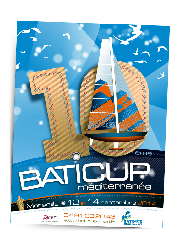 Exemples Header print : Design affiche REGATE Baticup Marseille